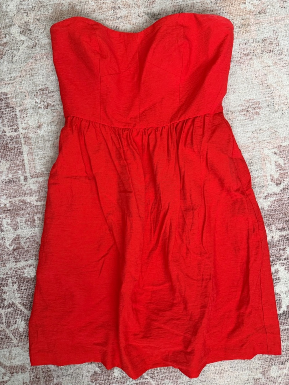 Loft | Strapless Orange Cocktail Dress, Petite